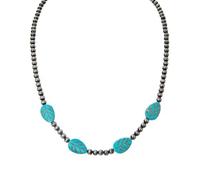 men's necklaces,Imitated Turquoise Leaf Necklace for Women Short Neck Chains Handmade Mixed Beads Chains Boho Ethinc Choker Necklaces New