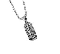 men's necklaces，Vintage Buddhist Six Character Truth Pendant Charm Men's Necklace Christmas Gift Protector Jewelry Accessor
