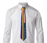 Men's Necktie - Premium Fabric Business & Formal Tie for Weddings,Office,Parties,America Venezuela Venezuelan Flag