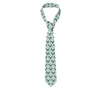 Men's Necktie Pug Blue Puppy Illustration Kids Pattern Polyester Novelty Skinny For Wedding Party Groom Groomsmen Tie