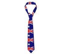 Men's Necktie Tie HJFCZH Australian flag Picture Comfort Durability for Business, Daily Wear, Work, Birthdays, Weddings, Parties