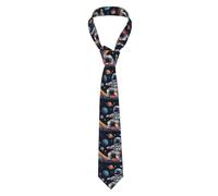 Men's Necktie Tie WHJDPP Astronaut galaxy Prints Soft and Comfortable Non-Deforming for Business Daily Life Work Birthday Wedding Party Banquet