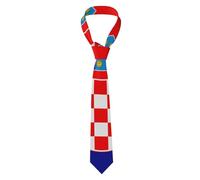 Men's Necktie WHJSHOP Republic of Croatia flag Pattern for Business, Daily, Work, Birthday, Wedding, Party, Banquet, Gift