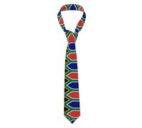 Men'S Necktie Whjshop South African Flag Prints For Business, Daily, Work, Birthday, Wedding, Party, Banquet, Gift