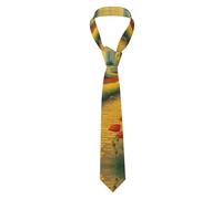 Men'S Necktie Yyhwhjde Poppies Field Yellow Brick Road Printed For Business, Daily, Work, Birthday, Wedding, Party, Banquet, Gift