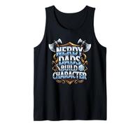 Mens Nerdy Dads Build Character Funny RPG Dice Tabletop Gamer Tank Top