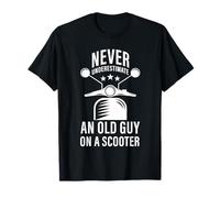 Mens Never Underestimate An Old Guy On A Scooter Funny Saying T-Shirt