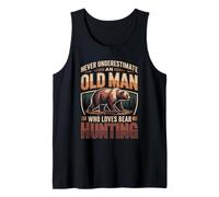 Mens Never Underestimate an Old Man Who Loves Bear Hunting Tank Top