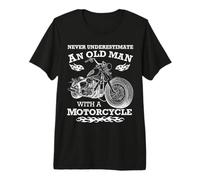 Mens Never Underestimate an Old Man with A Motorcycle Vintage Premium T-Shirt