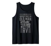 Mens Never Underestimate An Old Man With An RV Camper Camping Tank Top