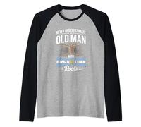 Mens Never Underestimate an Old Man with Argentine Roots Raglan Baseball Tee