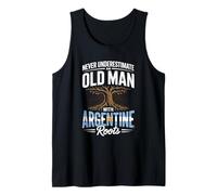 Mens Never Underestimate an Old Man with Argentine Roots Tank Top