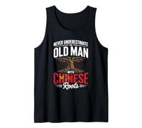 Mens Never Underestimate an Old Man with Chinese Roots Tank Top
