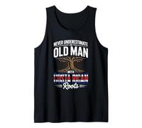 Mens Never Underestimate an Old Man with Costa Rican Roots Tank Top