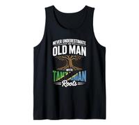 Mens Never Underestimate an Old Man with Tanzanian Roots Tank Top