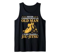 Men's Never Underestimate an Old Who Trains Jiu Jitsu BJJ Tank Top