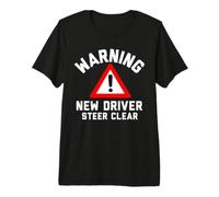 Mens New Driver Driving Test Passed Funny Warning Steer Clear Premium T-Shirt