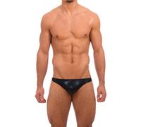 Mens New Liquid Black Metallic Thong Swimsuit Gary Majdell Sport Size Small