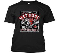 Men's New The Meteors T-Shirt Psychobilly Punk Rock RockabillyT Shirt XL Black