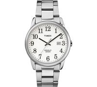 Timex Men's Quartz Watch with White Dial Analogue Display and Silver Stainless Steel Bracelet TW2R23300