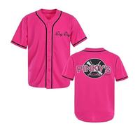 Men's Next Friday Pinky's Record Movie 90s Hip Hop Stitched Sports Fan Baseball Jersey Clothing for Party Black Pink, Pink, Medium