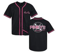 Men's Next Friday Pinky's Record Movie 90s Hip Hop Stitched Sports Fan Shirts Clothing for Party Black Pink Size S-XXXL, Black, XL