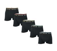 Men's NICCE Foxwell 5 Pack Boxer Shorts in Black