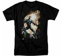 Men's Nightwing Against Owls T Shirt Comic Book Tee Dick Grayson Black
