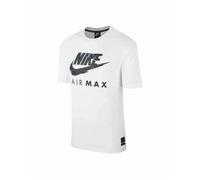 Men's NIKE AIR MAX Mens T Shirt Short Sleeve Crew Neck Regular Fit Casual Cotton Tee - White Bv
