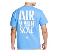 Men's Nike Alphabet Logo Printing Round Neck Solid Color Cotton Casual Short Sleeve Blue T-Shirt DQ1017-412 S