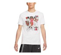 Men's Nike Cartoon Lebron James Shooting Printing Sports Round Neck Short Sleeve White T-Shirt DD0789-100 XXL