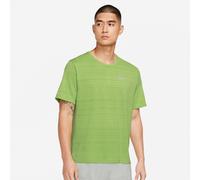 Mens Nike Dri-Fit Miler Running Top CU5992 332 Green/Silver Size S_M_L_XL