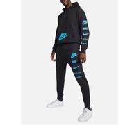 Men's Nike FJ0552 Mens Fleece Tracksuits Set Pullover Black Hoodie Cargo Joggers