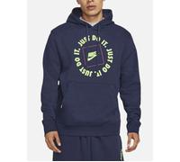 Men's NIKE Mens Fleece Hoodie JDI Pullover Long Sleeve Winter Hooded Sweatshirts Navy - Size: 38/Regular