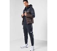 Mens Nike Quilted Therma Fit Insulated Fill Jacket Coat Swoosh Black Brown Large