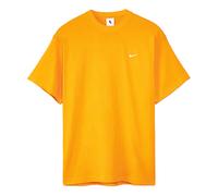 Men's Nike Solo Swoosh Small Label Logo Solid Color Sports Round Neck Short Sleeve Gold Orange T-Shirt CV0559-886 M