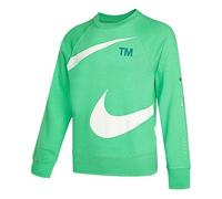 Men's Nike Swoosh Ft Crew Large Logo Printing Knit Round Neck Pullover Green DD6097-362 M