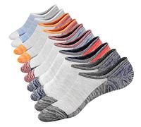 Mens No Show Socks Low Cut Ankle Casual Invisible Cotton Non-Slip Durable Socks 5-8/8-10/10-12/12-14 - - Large