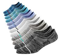 Mens No Show Socks Low Cut Casual Invisible No See Athletic Cotton Sock Non-slide 6 Pairs Size M/L - - Medium