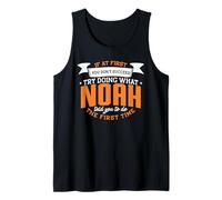 Mens Noah Personalized Name If At First You Don't Succeed Tank Top