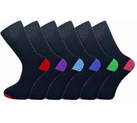 Mens Non Elastic Socks Big Foot Diabetic Friendly Soft Gentle Cotton Wide Flexi Top Grip 6 Pairs UK 11-14 (UK, Numeric, 11, 14, Regular, Regular, Design 4)