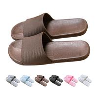 Men's Non-Slip Bath Slippers, Home Slippers, Loving Couple Slippers, Soft Sole Slippers, Casual Flat Shoes, Comfortable Bathing Shoes, Lightweight Bath Slippers, Flat Shower Shoes, black, 8 UK