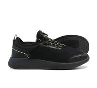 Mens Non Slip Casual Slip On Trainers - Black Running, Walking, Jogging & Gym Pumps | Memory Foam for Comfort, (Black, UK Footwear Size System, Adult, Men, Numeric, Medium, 7.5)