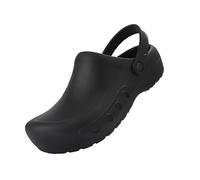 Mens Non Slip Chef Work Shoes Mens, Slip on Trainer Men Non Slip Oil-Proof Breathable Work Kitchen Shoes, Wide Non Slip Work Shoe, for Garden Hospital Restaurant Shoes(Black,10 UK)