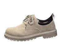 Men's Non-Slip Lace-Up Shoes, Oxford Shoes, Low Top Lace-Up Shoes, Plain Casual Shoes, Handmade Traditional Shoes, Modern Suit Shoes, Non-Slip Low Shoes, Unisex Shoes, Elegant Men's Shoes, beige, 8 UK