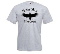 Mens Nosey Shot The Crow Farmer Jim British Comedy TV Show Unisex Grey T-Shirt [L]