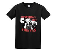 Men's Nothing But Thieves T-Shirt Print Tees Short Sleeve O Neck L Black