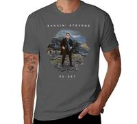 Men's Novelty Cotton Shakin T-Shirt Short Sleeve Tshirt Stevens Singer Tee Tops Round Neck T Shirt for Male Big Boys Fans Merch Gifts
