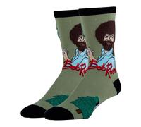 Men's Novelty Crew Socks, Funny Socks for Bob Ross, Crazy Socks, Casual Dress Cotton Socks - - One size
