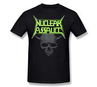 Men's Nuclear Assault NA Skull Logo T-Shirt Summer Fashion Style Black